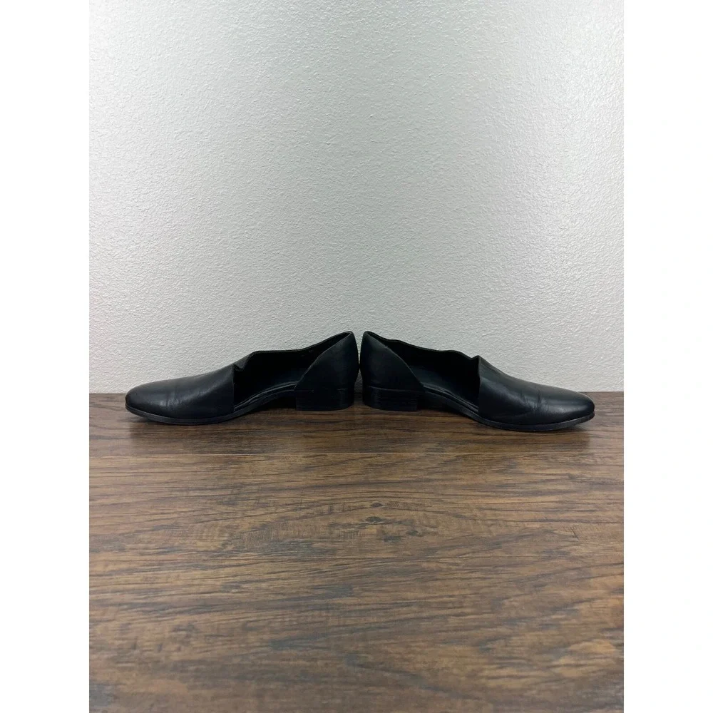 Marciante And Company Women's Size 8 The Marie Black Leather D'orsay Flats - Picture 6 of 8
